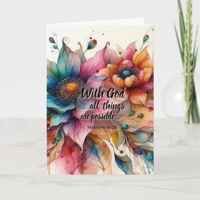 Matthew Scripture Christian Prayer Encouragement Kort (Framsida)