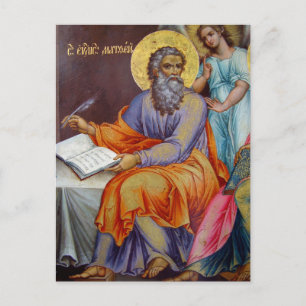 Matthew the Evangelist Orthodox Christian Icon Vykort