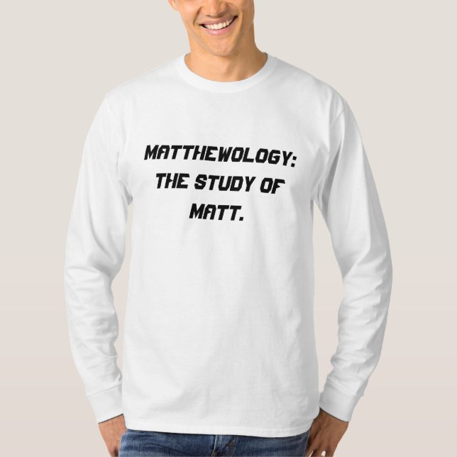 Matthewology: Studien av Matt. Tröja (Framsida)