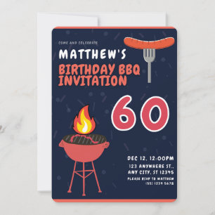 Matthew's 60:e födelsedag BQ-inbjudan Inbjudningar