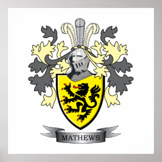 Matthews Family Crest Jackar av Arm Poster