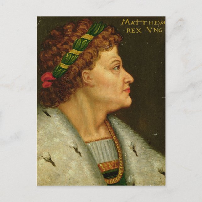 Matthias I Hunyadi Vykort (Framsida)