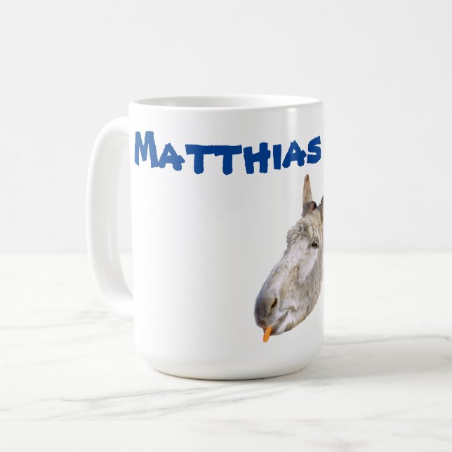 Matthias Namn med en kalkon, kaffe Mugg (Framsida vänster)
