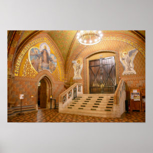 Matthiaskyrkan vestibul, Budapest, Ungern Poster