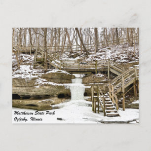 Matthiessen Illinois State Park-vykort Vykort