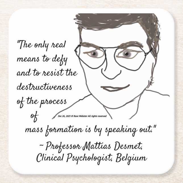 Mattias Desmet Wisdom Underlägg by RoseWrites  Papper Kvadrat (Framsidan)