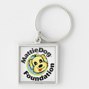 MattieDog fundament Keychain Fyrkantig Silverfärgad Nyckelring