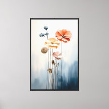 Måttlig målning av Abstrakt Vatten Färg Flowers