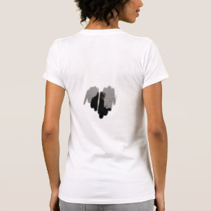Måttlig Sketch Sprayed Heart Ram T-Shirt