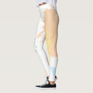 Måttliga pastellinfärgade Abstrakter Leggings
