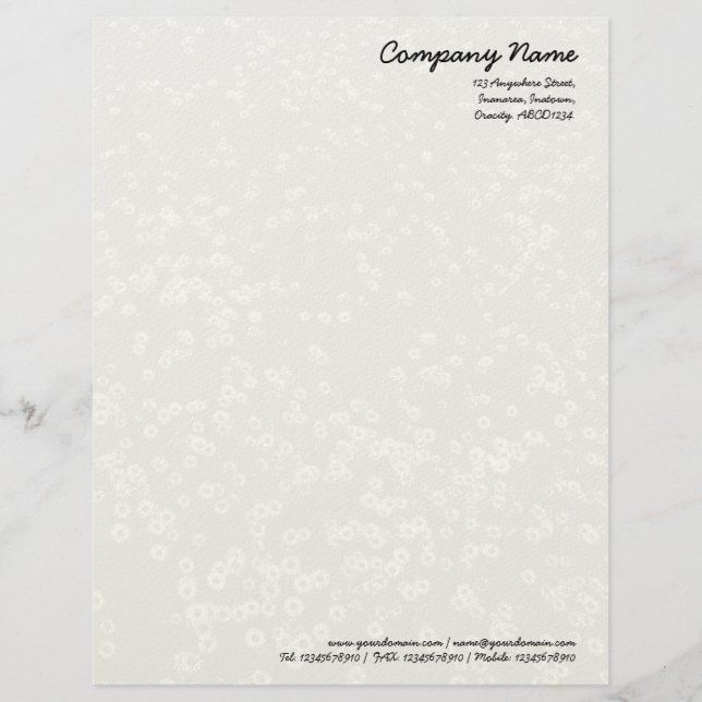 Mattor av Daisy - lätt Grått (Cream Papper) Brevhuvud (Framsida)