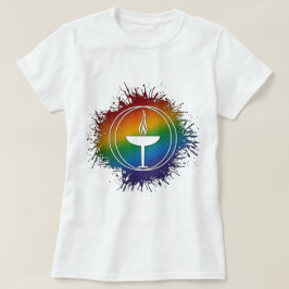 Måttplatter HBT Rainbow Unitarian Universalism Tee Shirt