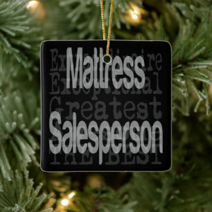 Mattress Salesperson Extraordinaire Julgransprydnad Keramik