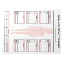 Måttspårare för målkroppsmätare Viktförlust Anteckningsblock
