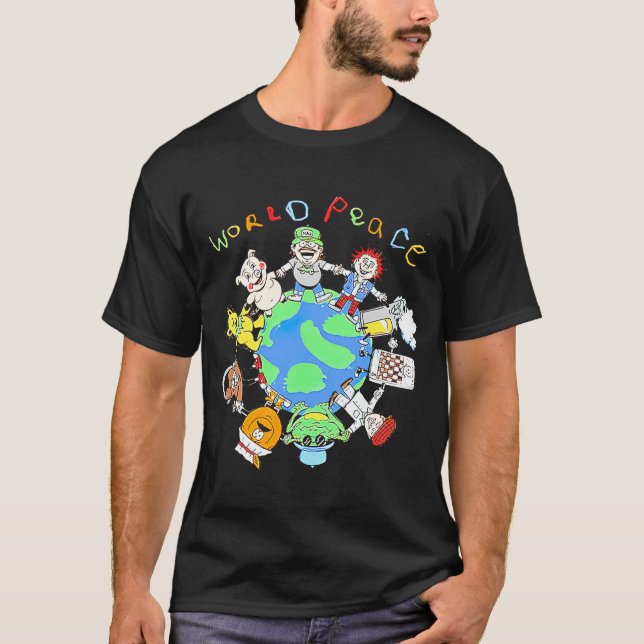 Matty Canadian Chef Matheson WORLD PEACE T Shirt (Framsida)