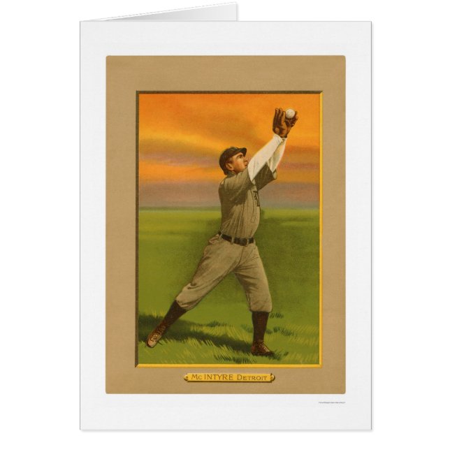 Matty McIntyre tigerbaseball 1911 Hälsningskort (Framsidan)