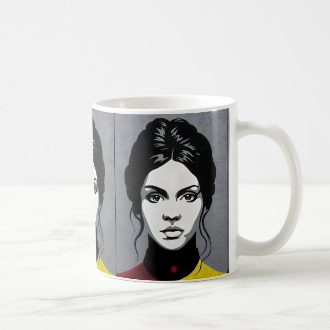 Mature Girl, i dubbla färg ram Kaffemugg (Höger)