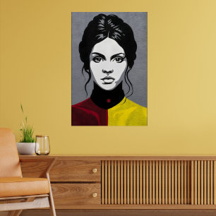 Mature Girl, i dubbla färg ram Poster