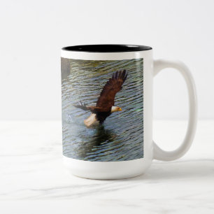 Mature Örn Hunting Wildlife Art Två-Tonad Mugg