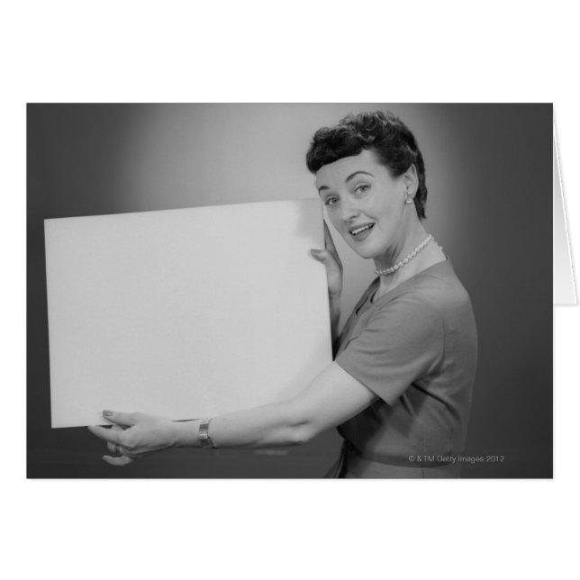 Mature Woman Hälsningskort (Framsidan Horizontal)