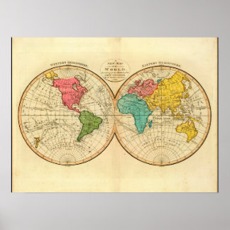 Mature World Map 7_Kartor of Antiquity Poster