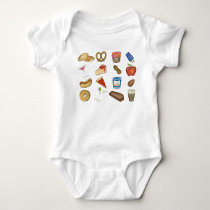 Matutskrift för New York City Foodie NYC Mat T-shirt