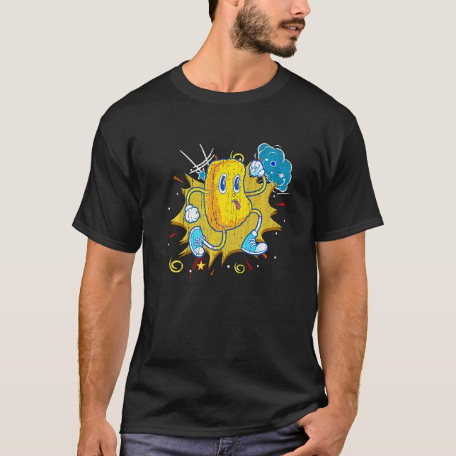 Matvane Snabbmat Springande Kycklingnuggets T Shirt (Framsida)