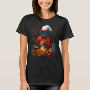 Matvetare Jul Katt Kock Kokar Xmas Middag T Shirt