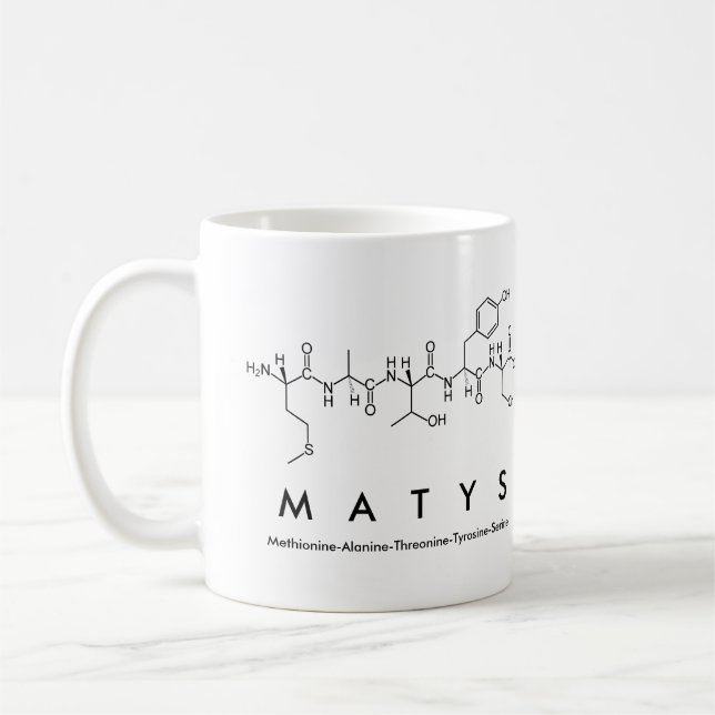 Matys peptide namn mugg (Vänster)