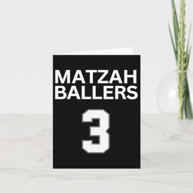 Matzah Ballers 3 Roliga Judiska Skämt Basketlag  Kort (Framsida)