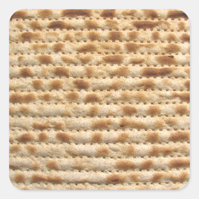 Matzah biscuit flatbröd fyrkantigt klistermärke (Framsida)