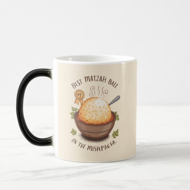 Matzah Bull Soppa Älskare Magisk Mugg (Vänster)