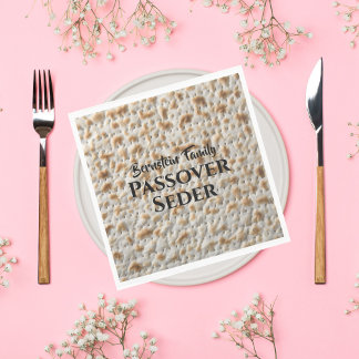 Matzah Jewish Family Passover Seder Pappersservett