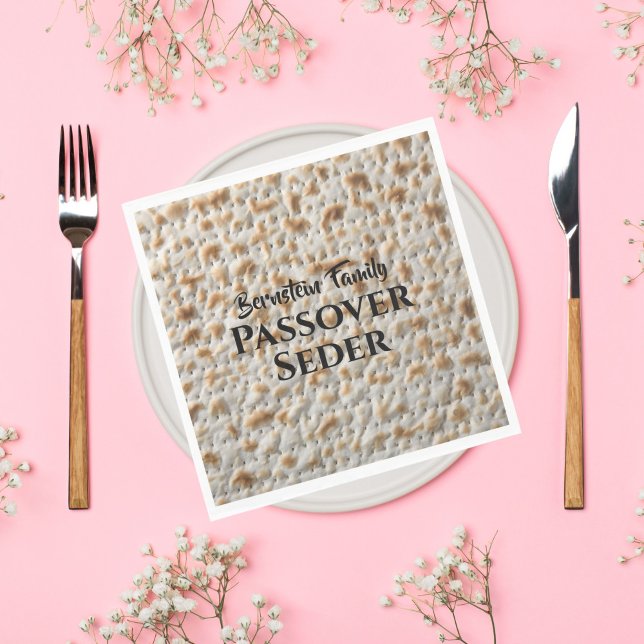Matzah Jewish Family Passover Seder Pappersservett (Skapare uppladdad)