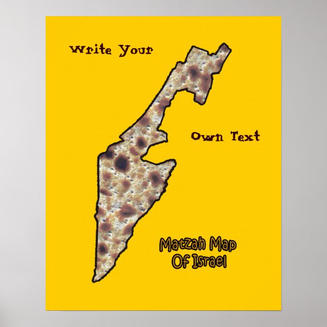 Matzah Karta i Israel - Skriva din egen text Poster (Framsidan)