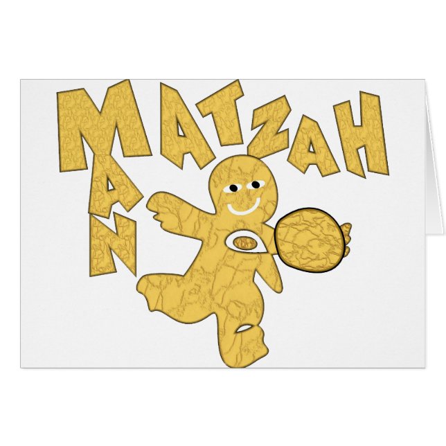 Matzah Man Hälsningskort (Framsidan Horizontal)