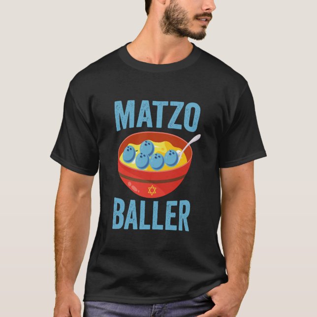Matzo Baller Funny Bowling Hanukah Helgdag Gift T Shirt (Framsida)