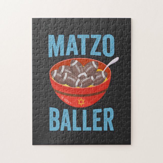 Matzo Baller Funny Football Hanukkah Rugby Gift Pussel (Vertikal)