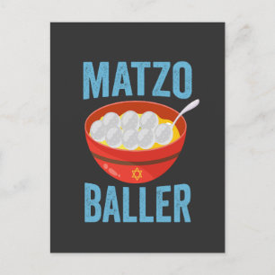 Matzo Baller Funny Golf Hanukkah Helgdag Gift Inbjudan Vykort
