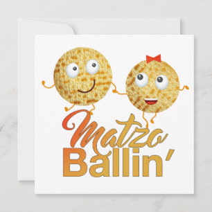 Matzo Ballin'. Passover Pesach Seder Inbjudningar