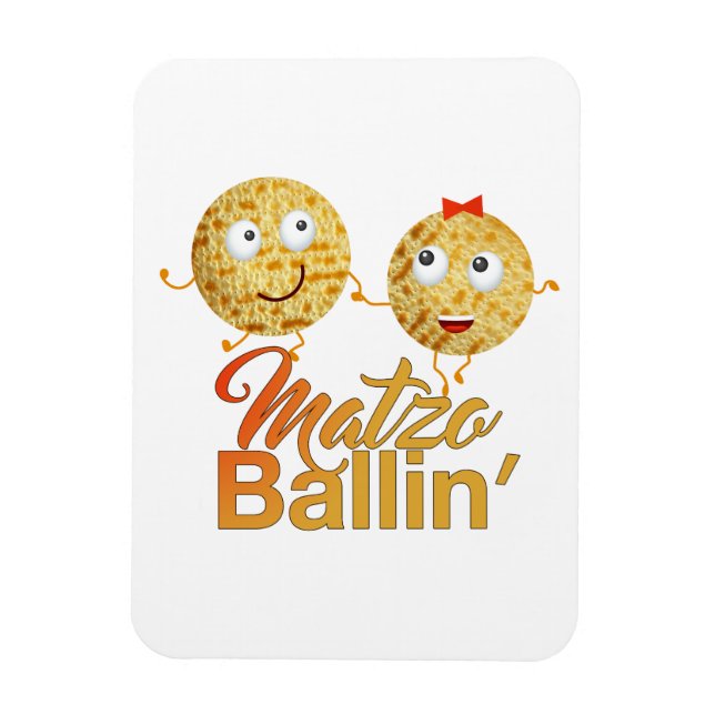 Matzo Ballin'. Passover Pesach Seder Magnet (Vertikal)