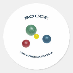 Matzo Bocce Boll Runt Klistermärke