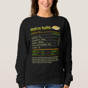 Matzo Bollar Nutrition Facts Jewish Hanukkah Krist T Shirt