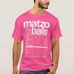 Matzo Bollar Nutritional Facts Jewish Hanukkah Fun T Shirt<br><div class="desc">Matzo Bollar har näringsmässiga fakta jude Hanukkah Funny Food .</div>