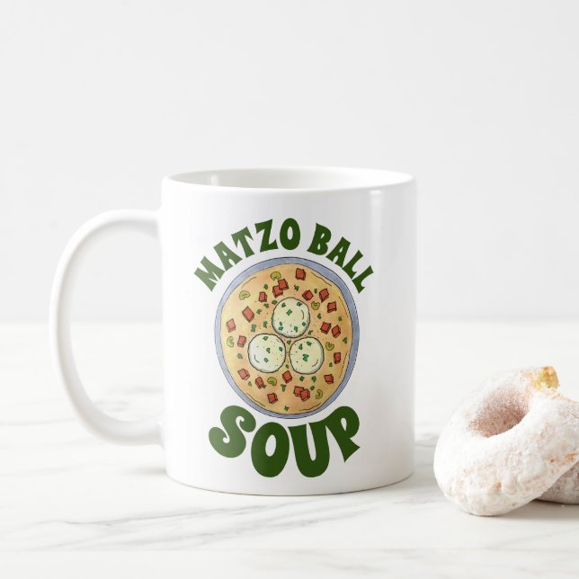 Matzo Matzah Boll Soppa judiskt Cuisine Passover Kaffemugg (Med munk)