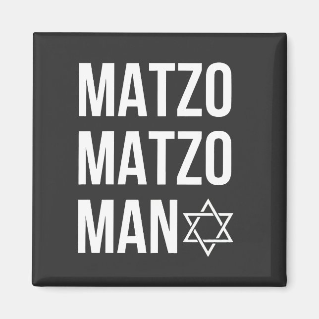 Matzo Matzo Man Jewish Hanukkah Magnet (Framsidan)