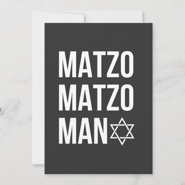 Matzo Matzo Man Judisk Hanukkah  Inbjudningar (Framsida)