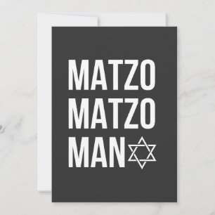 Matzo Matzo Man Judisk Hanukkah Inbjudningar