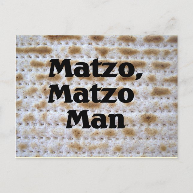 Matzo, Matzo Man Vykort (Framsida)