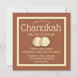 Matzoh Boll Hanukkah Party Inbjudningar